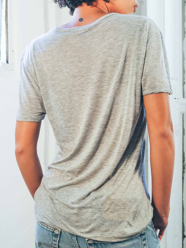 Dior Homme by Hedi Slimane Gray Cutout Tee T-shirt arcadeshops.com