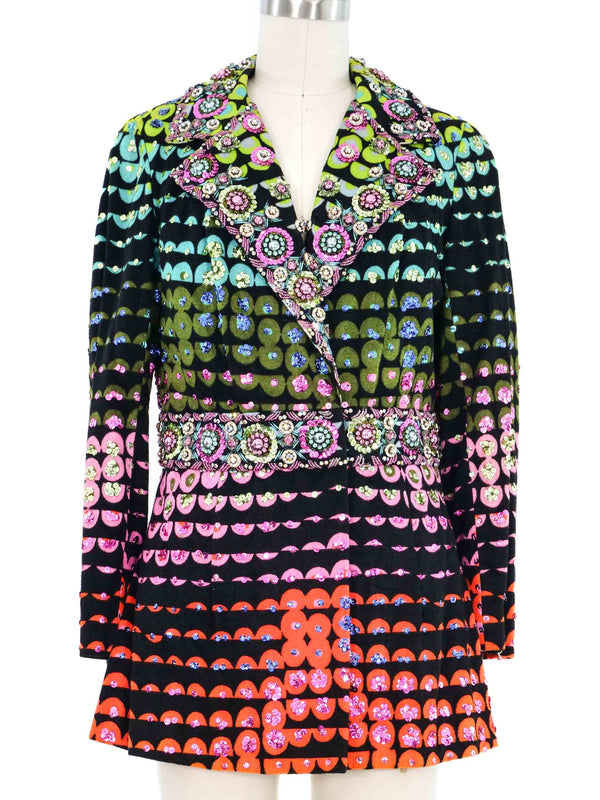 1960s Saks Embellished Optical Print Jacket Jacket arcadeshops.com
