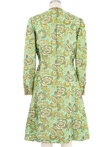 Adele Simpson Metallic Floral Brocade Pleat Front Dress Dress arcadeshops.com