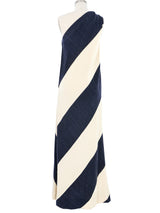 Donald Brooks Diagonal Stripe One Shoulder Dress Dress arcadeshops.com