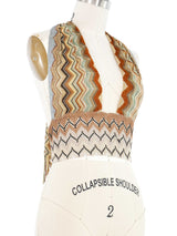 Missoni Fringed Knit Halter Top Top arcadeshops.com