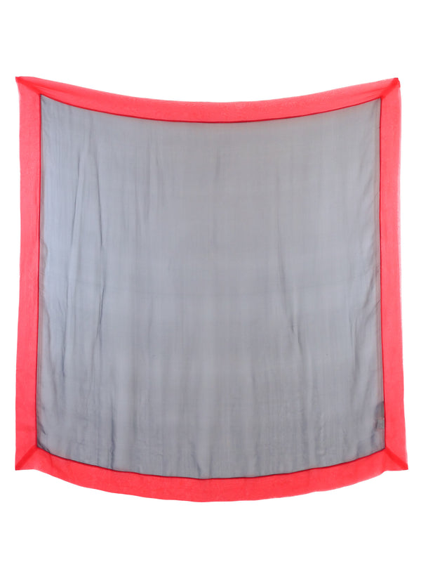 Valentino Red Border Silk Shawl Accessory arcadeshops.com