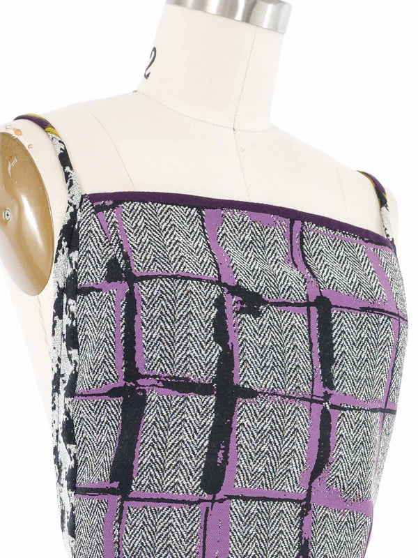 2019 Yeohlee Chevron Check Crossback Apron Top Top arcadeshops.com