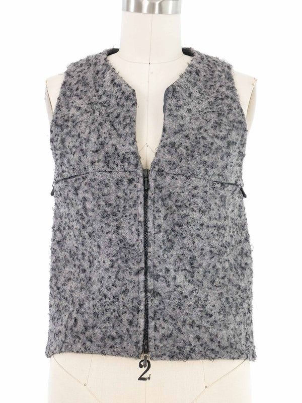 1999 Yeohlee Gray Felted Zip Vest Jacket arcadeshops.com