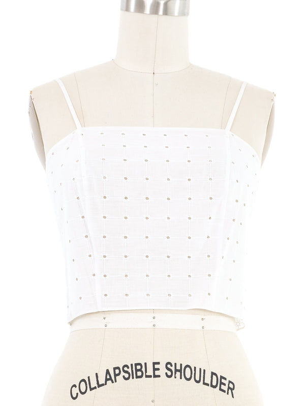 Yeohlee Cropped Eyelet Tank Top arcadeshops.com