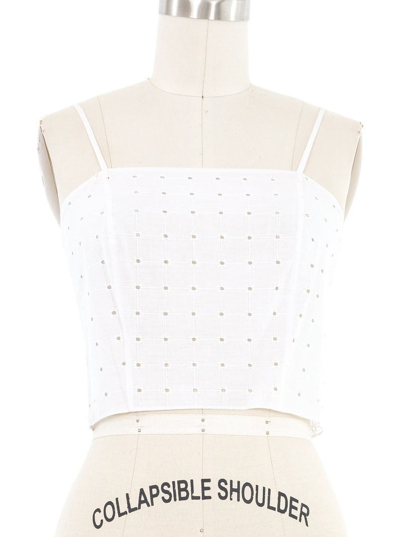 Yeohlee Cropped Eyelet Tank Top arcadeshops.com
