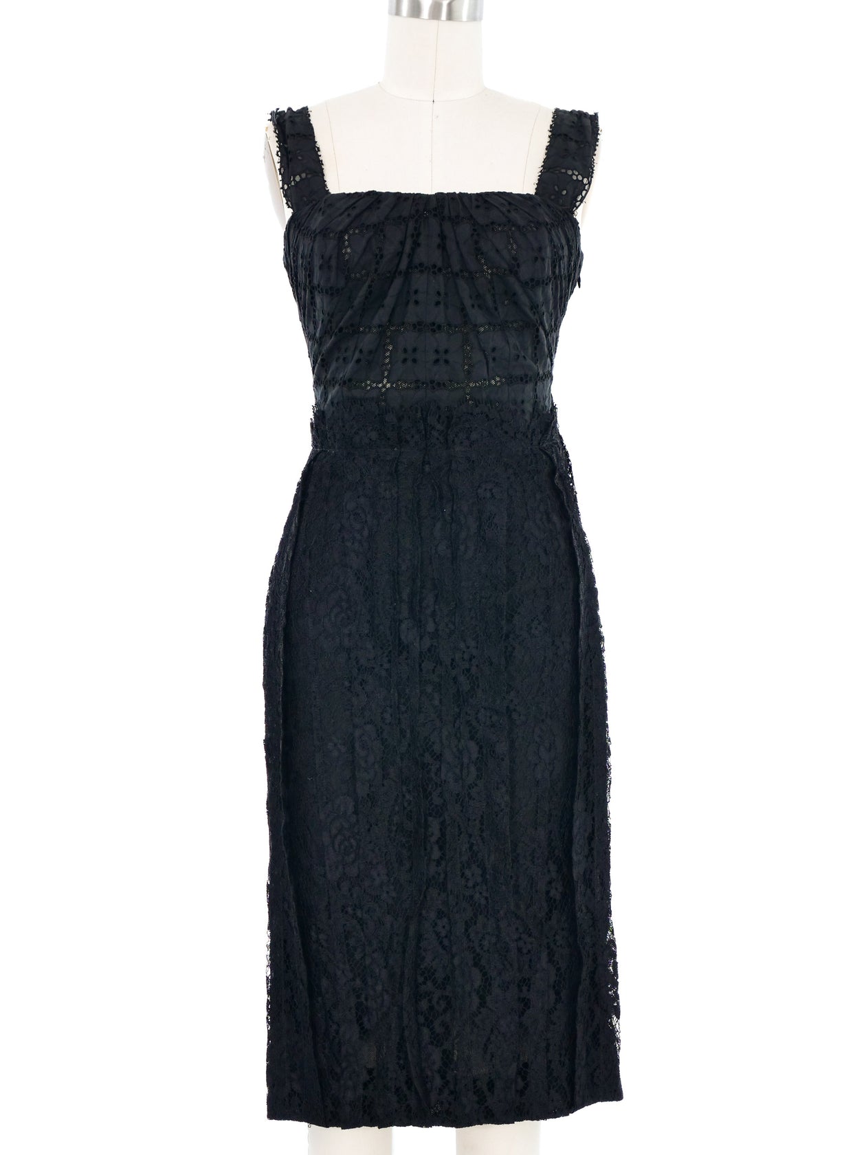 Dolce & Gabbana Eyelet Lace Up Dress