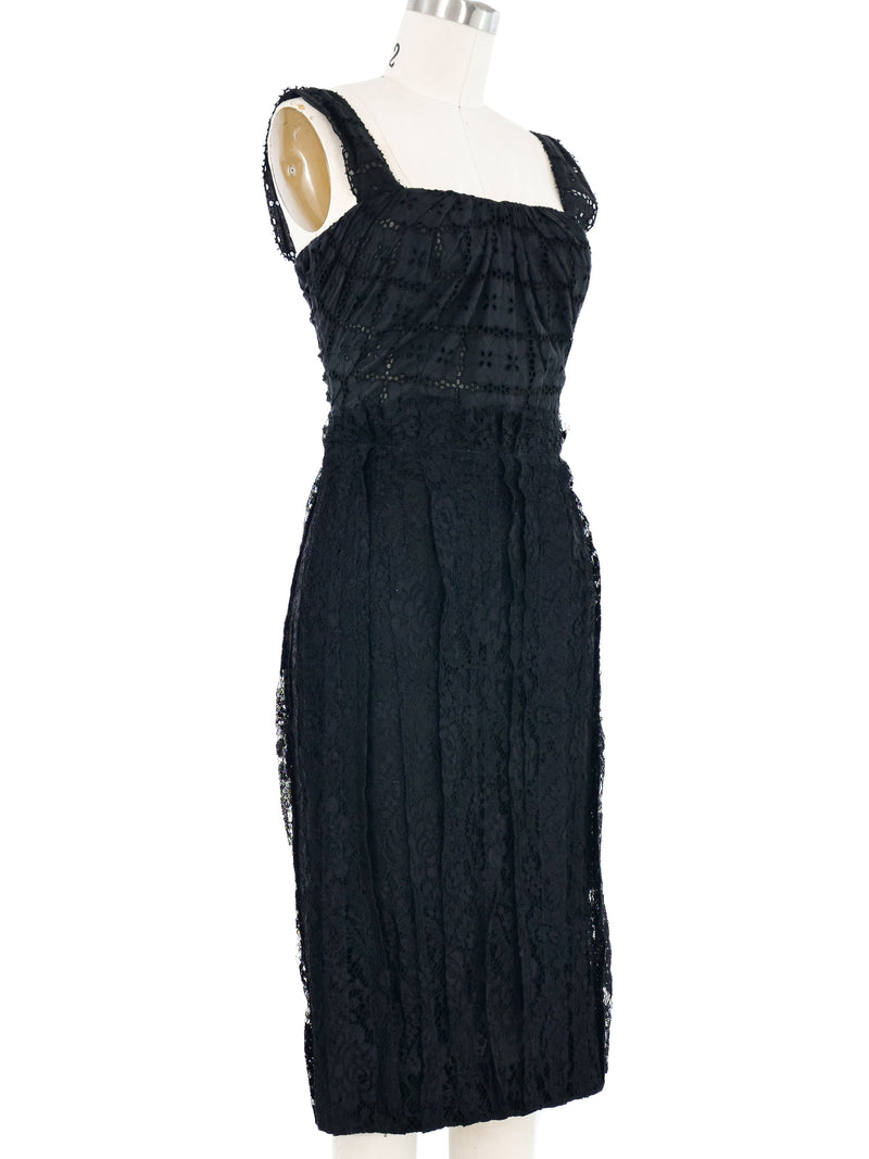 Dolce & Gabbana Eyelet Lace Up Dress Dress arcadeshops.com