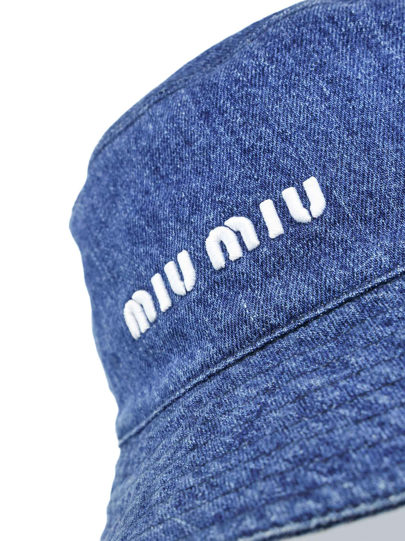 2022 Miu Miu Denim Bucket Hat Accessory arcadeshops.com