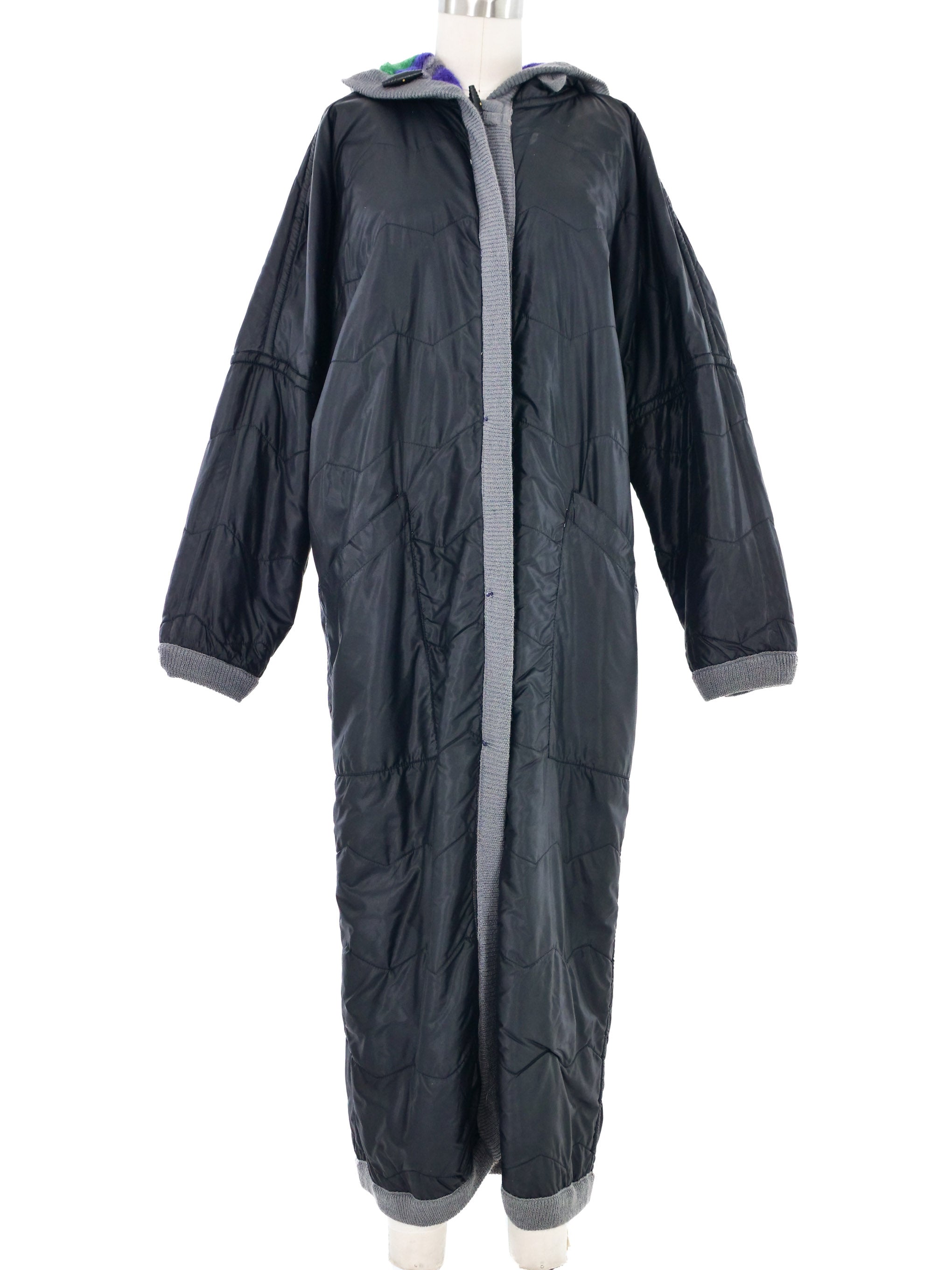 Missoni Reversible Chevron Knit Maxi Coat