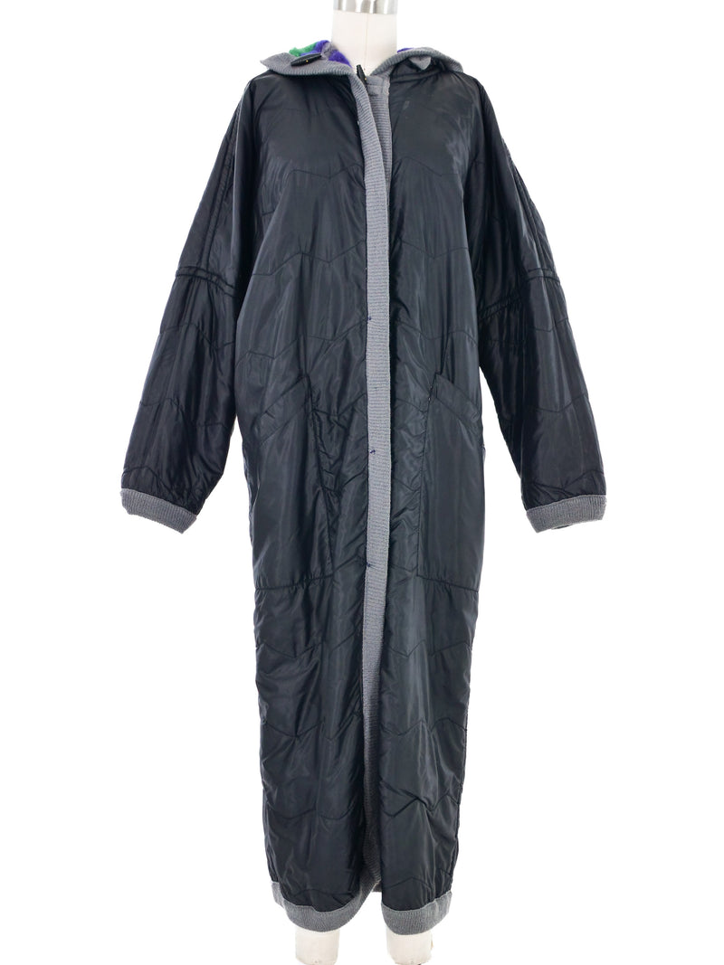 Missoni Reversible Chevron Knit Maxi Coat Outerwear arcadeshops.com