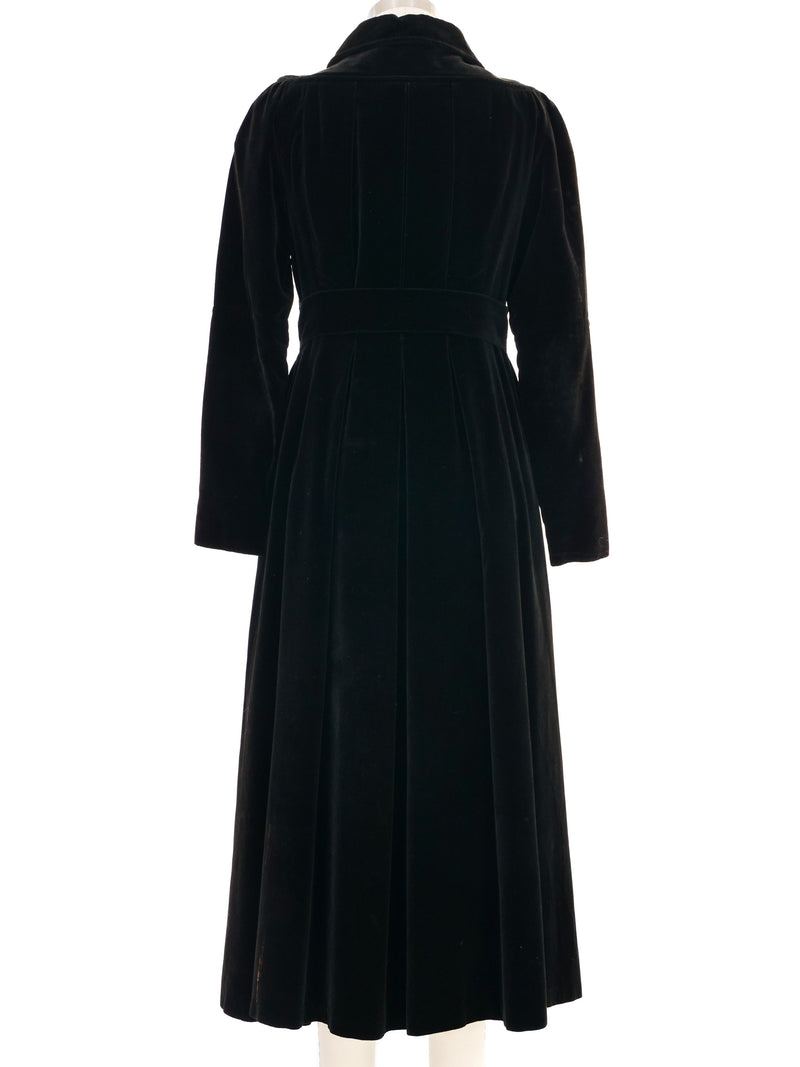 Ossie Clark Velvet Button Front Coat Dress Dress arcadeshops.com