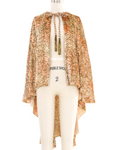 Holly's Harp Velvet Leopard Print Cape Outerwear arcadeshops.com