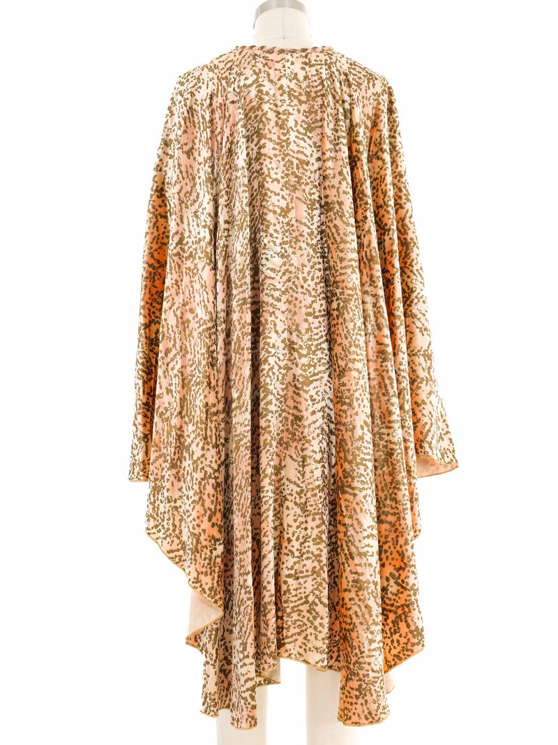 Holly's Harp Velvet Leopard Print Cape Outerwear arcadeshops.com