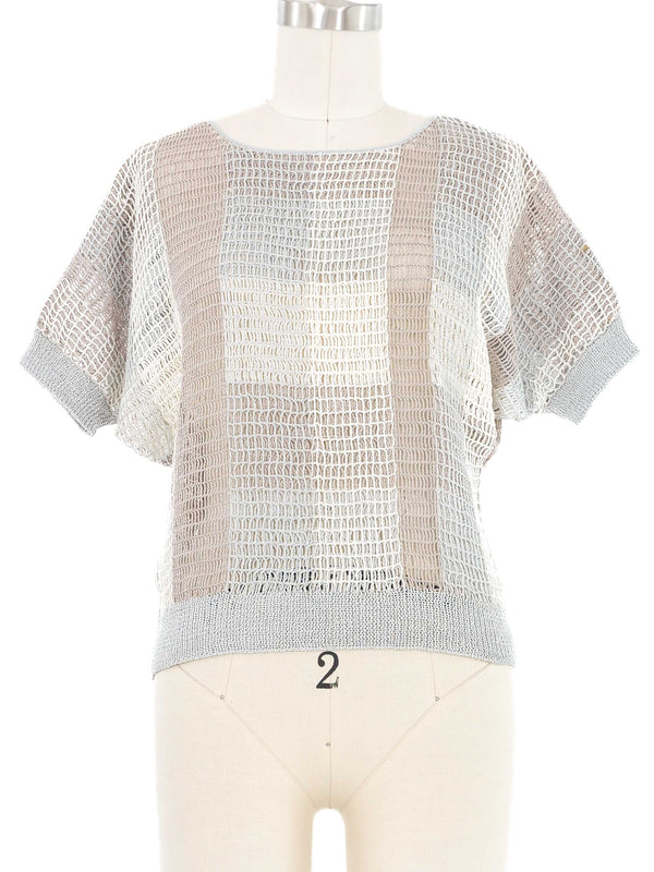 Greyscale Plaid Crochet Top Top arcadeshops.com
