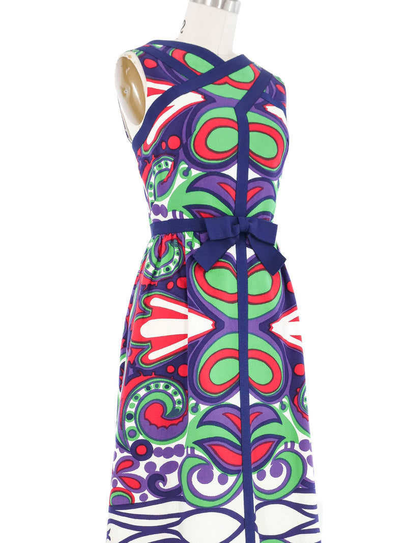 1960s Optical Print Sleeveless Dress Dress arcadeshops.com