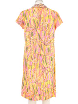1960s Embellished Floral Optical Print Dress Dress arcadeshops.com