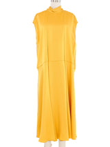 Valentino Saffron Hammered Satin Dress Dress arcadeshops.com
