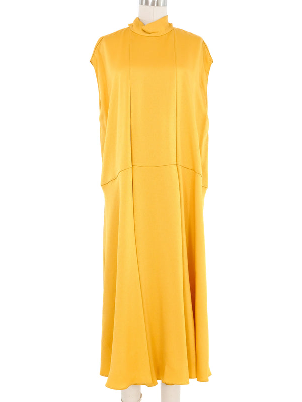 Valentino Saffron Hammered Satin Dress Dress arcadeshops.com