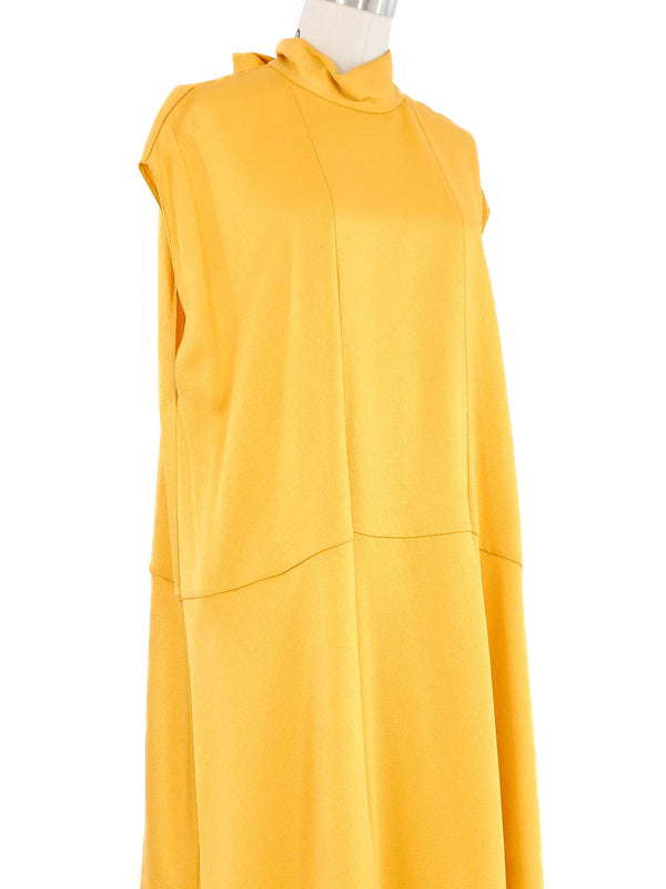 Valentino Saffron Hammered Satin Dress Dress arcadeshops.com