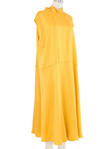 Valentino Saffron Hammered Satin Dress Dress arcadeshops.com
