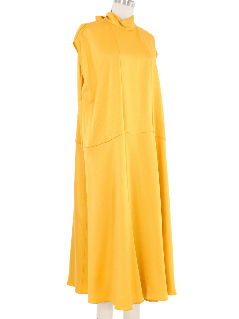 Valentino Saffron Hammered Satin Dress Dress arcadeshops.com