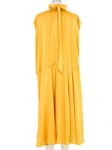 Valentino Saffron Hammered Satin Dress Dress arcadeshops.com