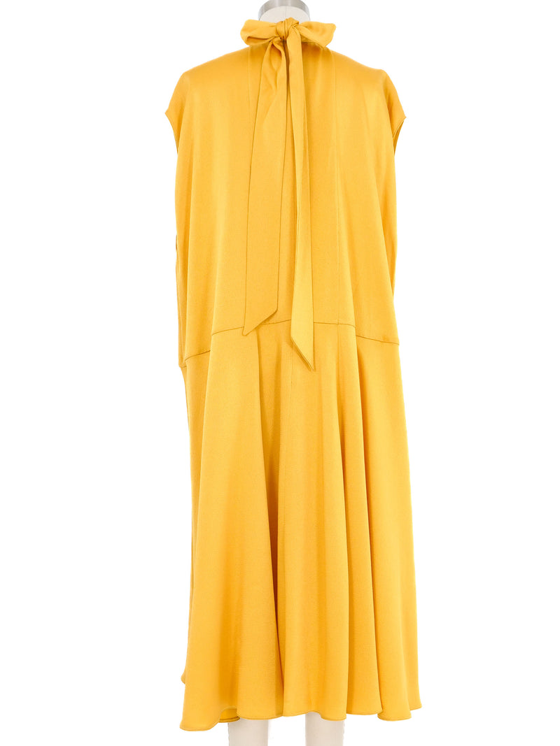 Valentino Saffron Hammered Satin Dress Dress arcadeshops.com