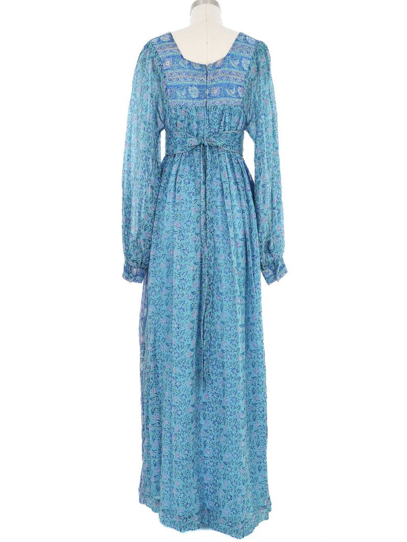 Raksha Metallic Embroidered Silk Caftan Dress arcadeshops.com