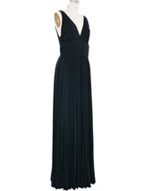 1970s Galanos Draped Jersey Sleeveless Gown Dress arcadeshops.com
