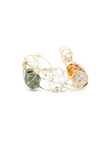 Kazuko Oshima 14k Gold Web Stone Cuff Accessory arcadeshops.com