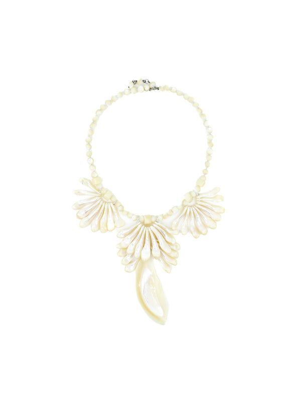 Mother of Pearl Fringe Necklace Accessory arcadeshops.com