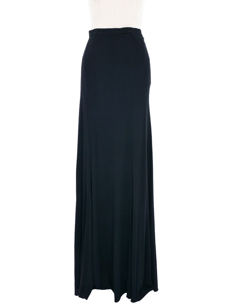 Yves Saint Laurent Marabou Trimmed Jersey Evening Ensemble Suit arcadeshops.com
