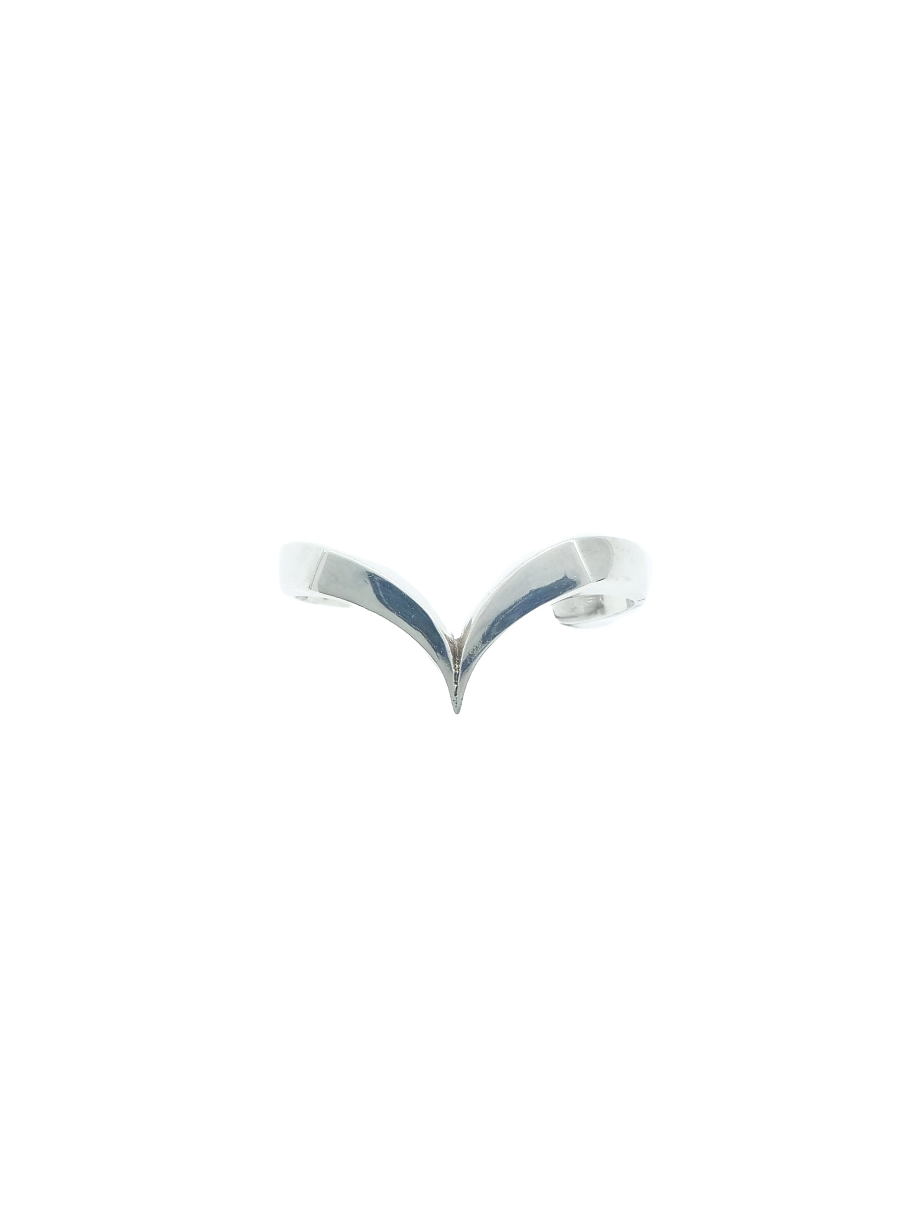 Chevron Point Silver Cuff