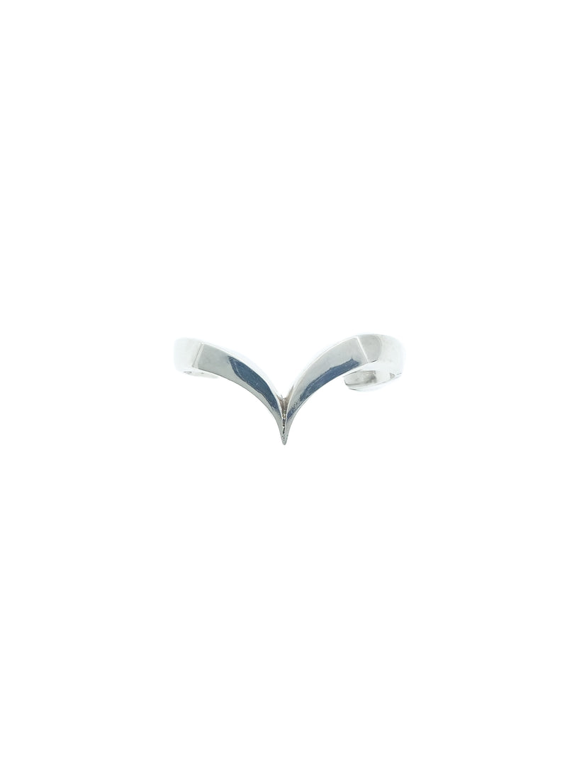 Chevron Point Silver Cuff Accessory arcadeshops.com