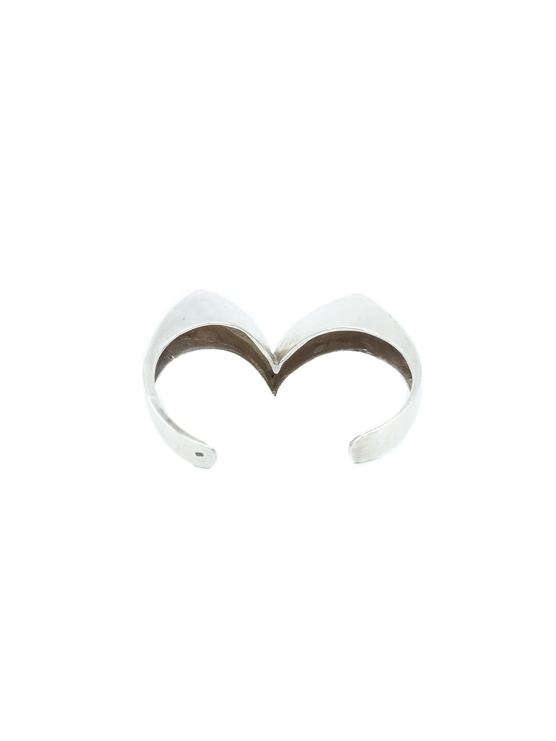 Chevron Point Silver Cuff Accessory arcadeshops.com