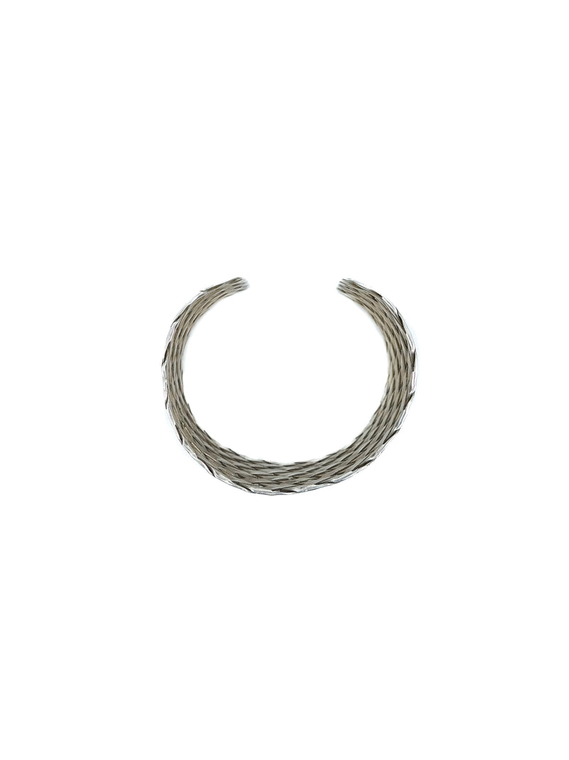 Sterling Silver Basketweave Cuff Accessory arcadeshops.com