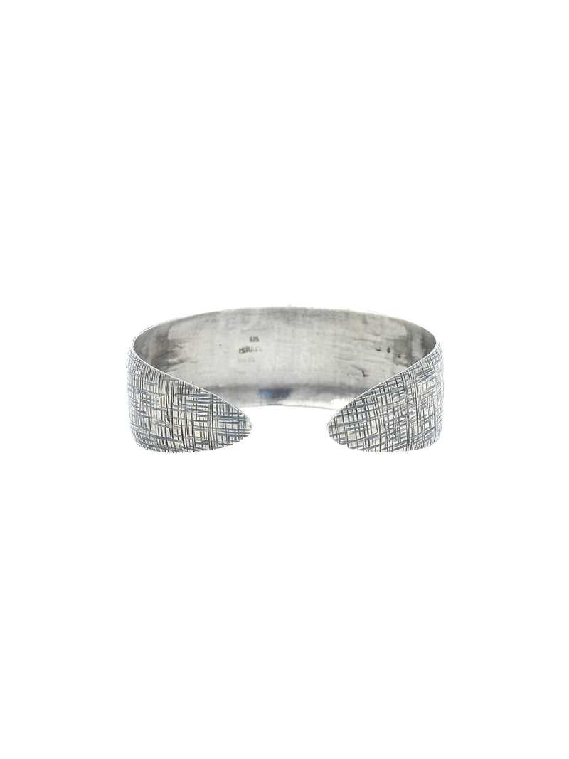 Crosshatched Sterling Cuff Accessory arcadeshops.com