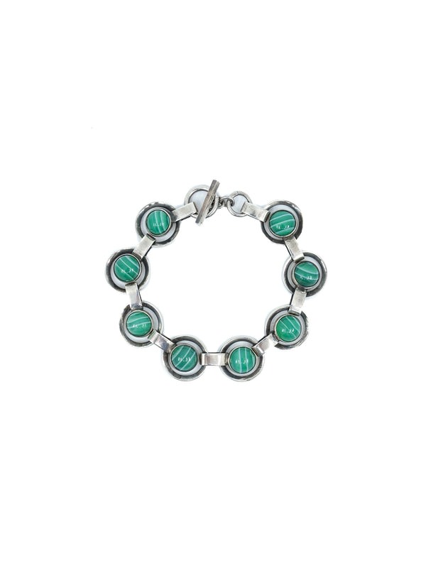 Banded Agate Sterling Link Bracelet Accessory arcadeshops.com