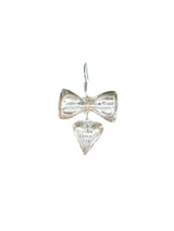 Mexican Sterling Bow and Heart Drop Earrings Accessory arcadeshops.com