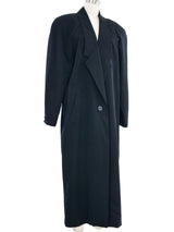 Linda Richards Black Wool Coat Outerwear arcadeshops.com