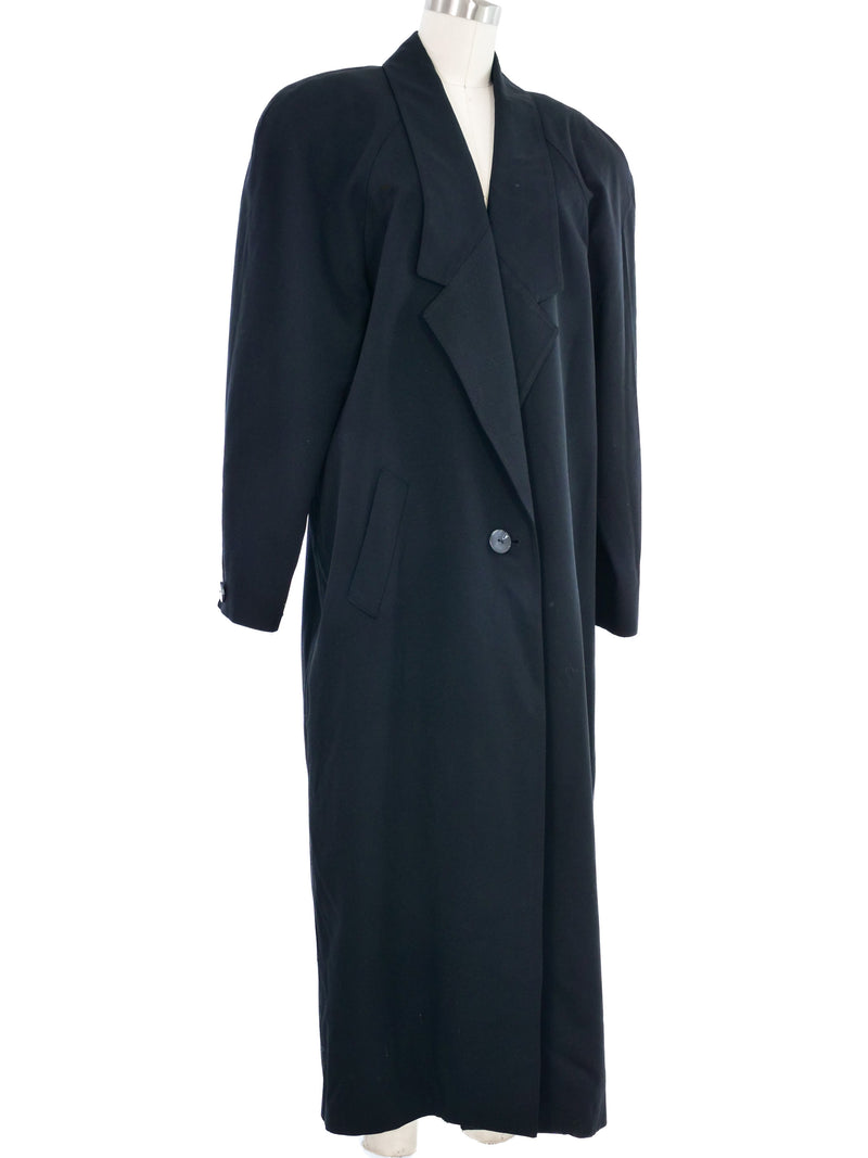 Linda Richards Black Wool Coat Outerwear arcadeshops.com