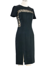 2014 Alexander McQueen Lace Accented Black Dress Dress arcadeshops.com