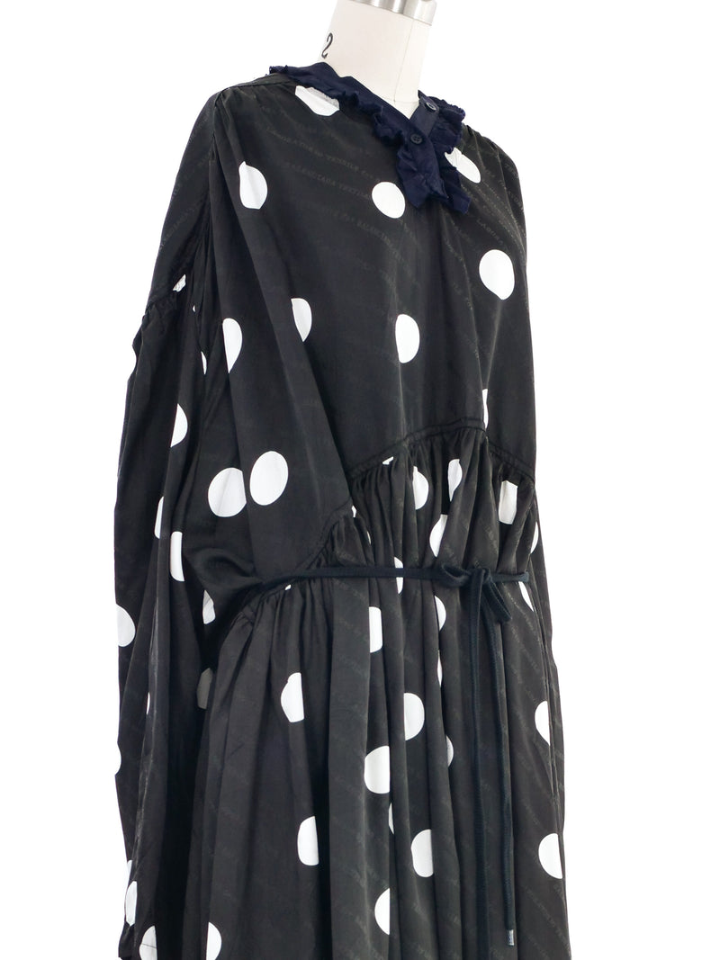 2022 Balenciaga Polka Dot Wrap Dress Dress arcadeshops.com