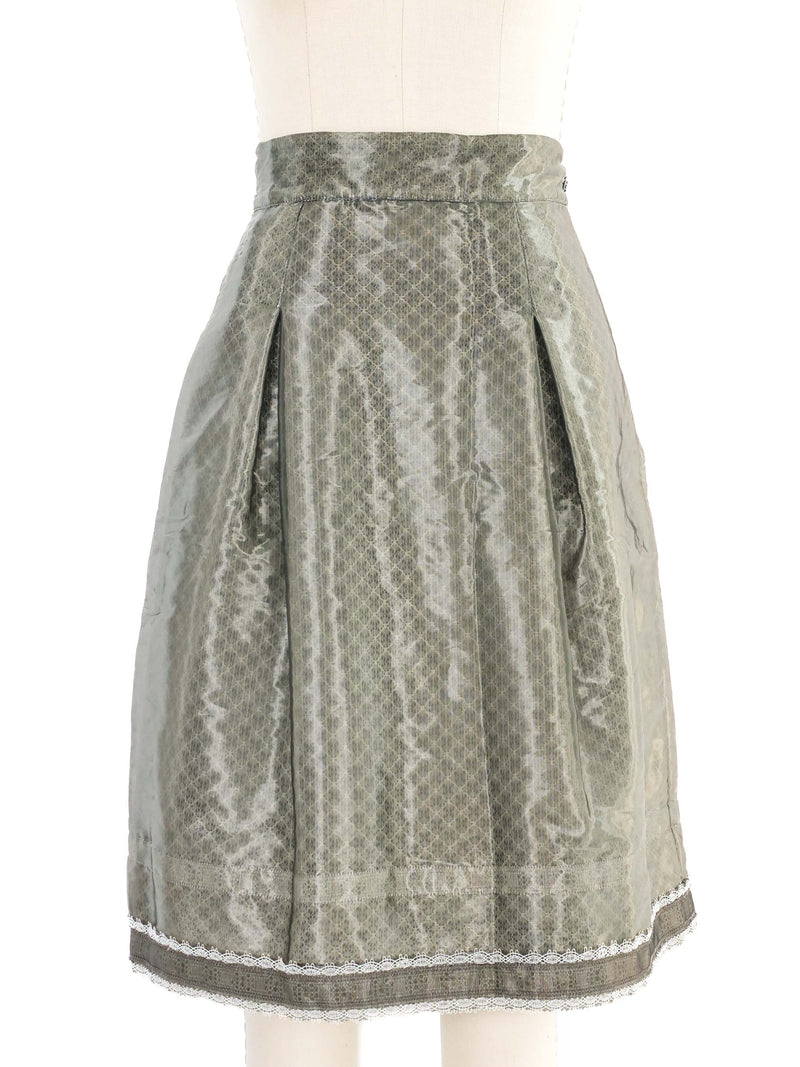 2009 Chanel Metallic Lace Underlay Skirt Bottom arcadeshops.com