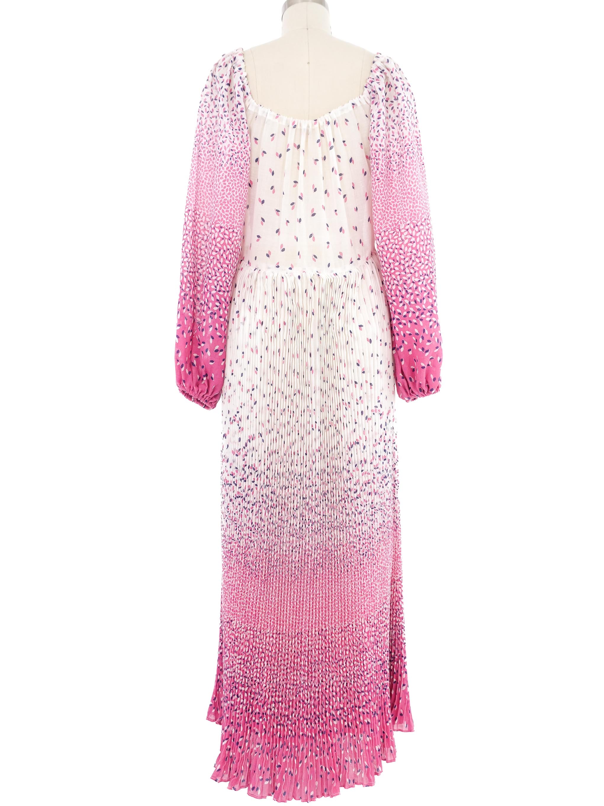 Printed Gauze Off Shoulder Maxi Dress