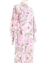 Metallic Pastel Kimono Sleeve Maxi Dress Dress arcadeshops.com