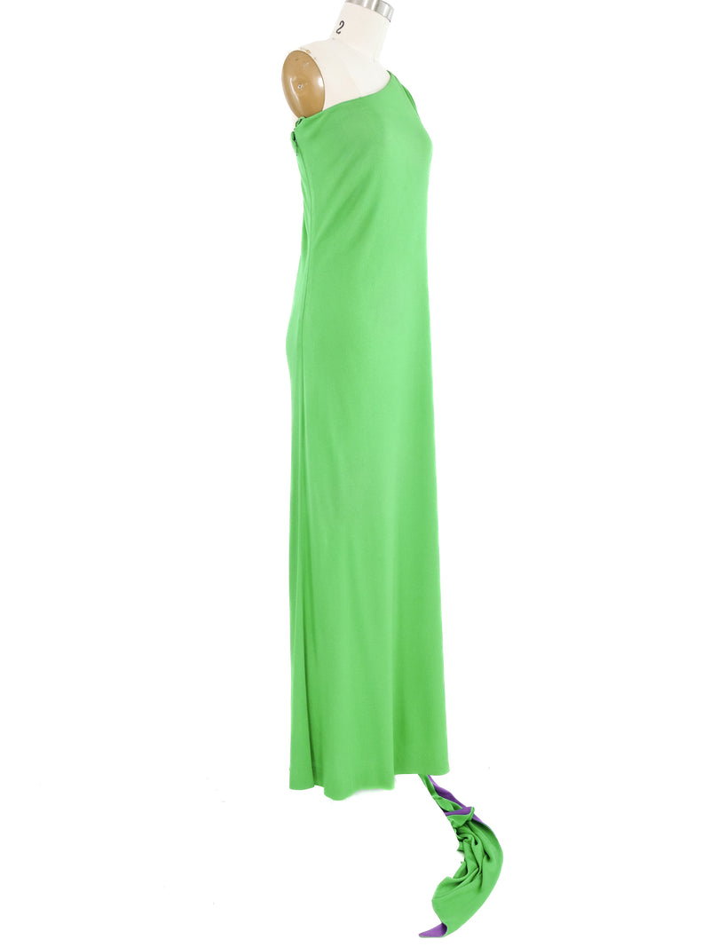 Adele Simpson Kelly Green Jersey Gown Dress arcadeshops.com