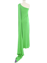 Adele Simpson Kelly Green Jersey Gown Dress arcadeshops.com