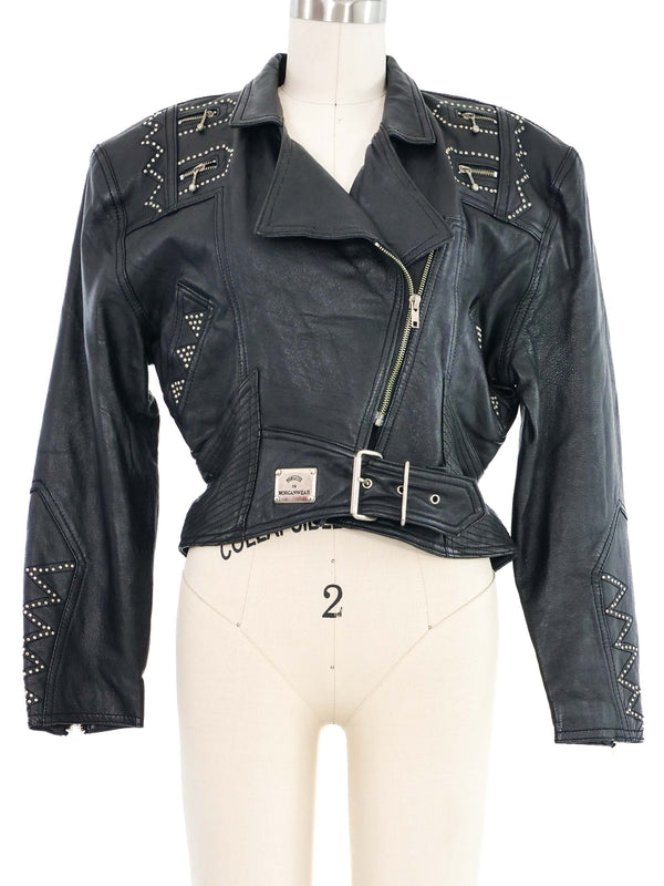 1980s Embellished Motorcycle Jacket Jacket arcadeshops.com